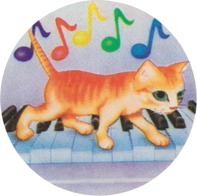 Piano cat sticker
